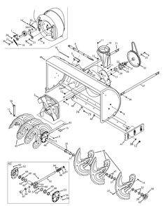 Augers And Housing Diagram and Parts List for 2X945SWE (31AH97SW756-31BH97SW710)(2014) Cub Cadet Snow Blower